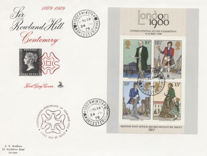 Rowland Hill: Miniature Sheet, Penny Black