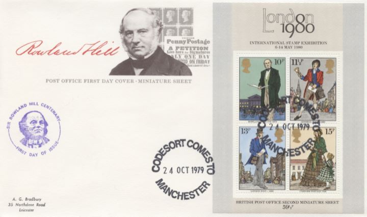 Rowland Hill: Miniature Sheet, Rowland Hill