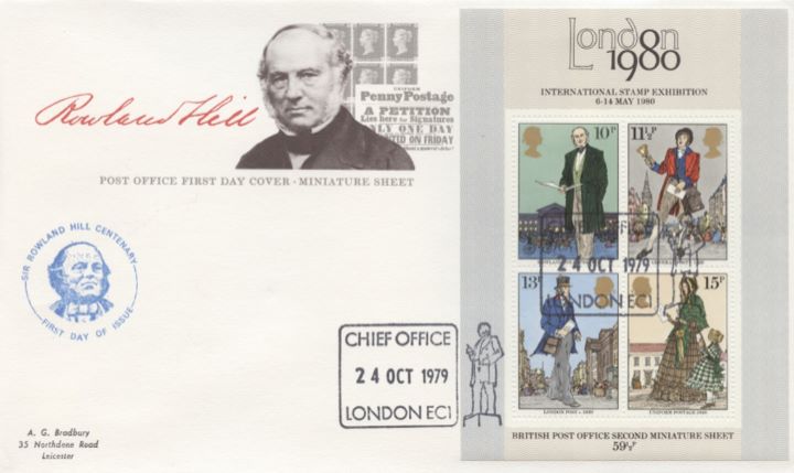 Rowland Hill: Miniature Sheet, Rowland Hill