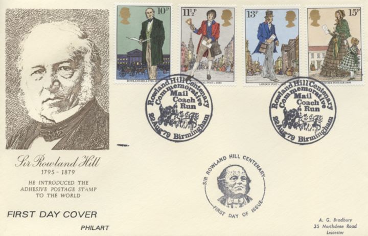 Rowland Hill: Stamps, Portrait of Rowland Hill