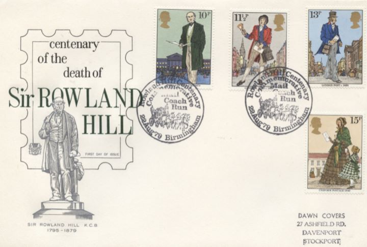 Rowland Hill: Stamps, Statue of Rowland Hill