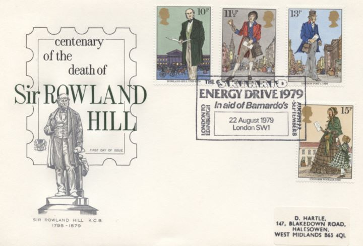 Rowland Hill: Stamps, Statue of Rowland Hill