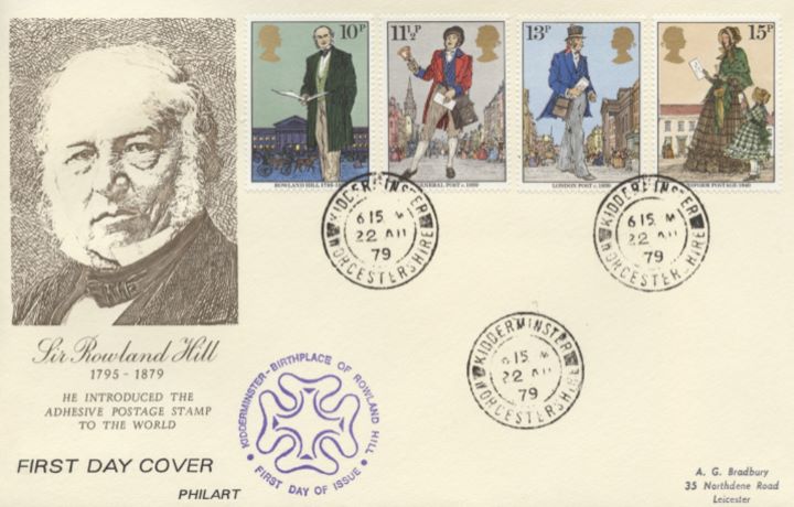 Rowland Hill: Stamps, Portrait of Rowland Hill