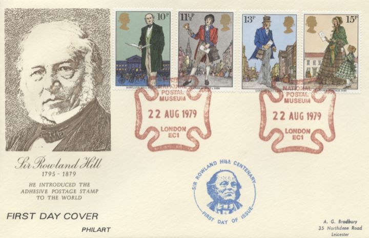 Rowland Hill: Stamps, Portrait of Rowland Hill