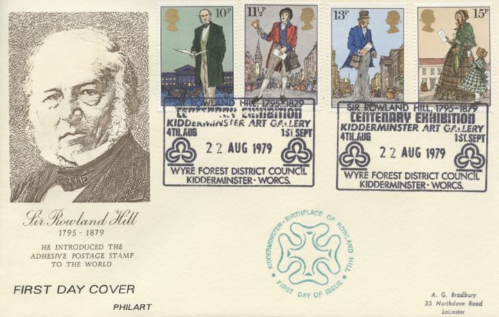 Rowland Hill: Stamps, Portrait of Rowland Hill