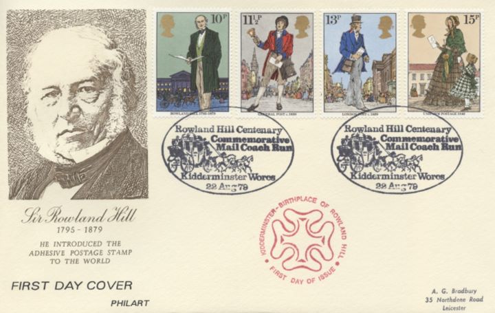 Rowland Hill: Stamps, Portrait of Rowland Hill