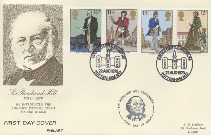 Rowland Hill: Stamps, Portrait of Rowland Hill