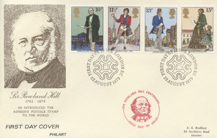 Rowland Hill: Stamps, Portrait of Rowland Hill