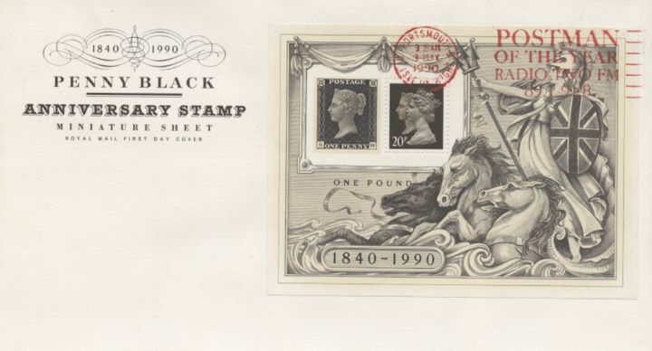 Penny Black: Miniature Sheet, Penny Black Anniversary 1840-1990