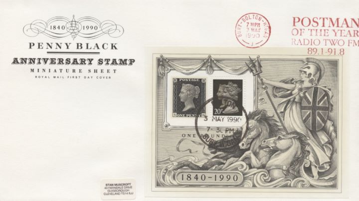 Penny Black: Miniature Sheet, Penny Black Anniversary 1840-1990