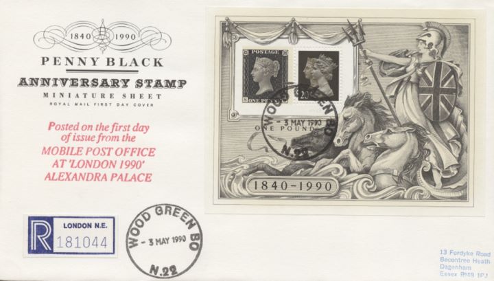 Penny Black: Miniature Sheet, Penny Black Anniversary 1840-1990