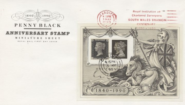 Penny Black: Miniature Sheet, Slogan Postmarks