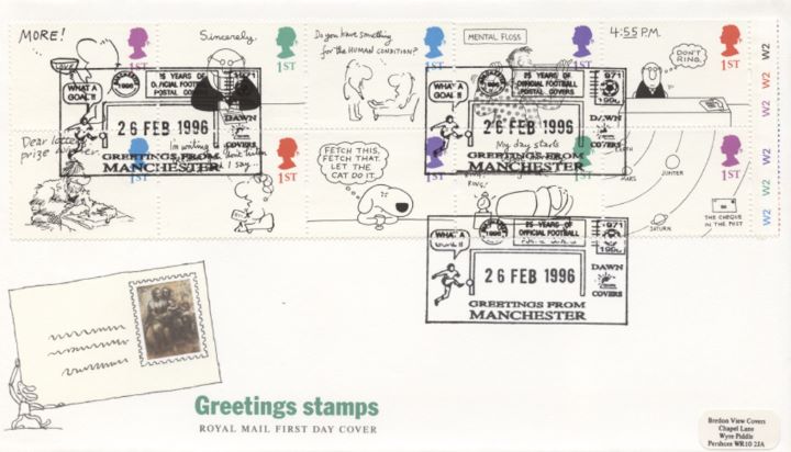 Cartoons (Greetings), Art on Stamps