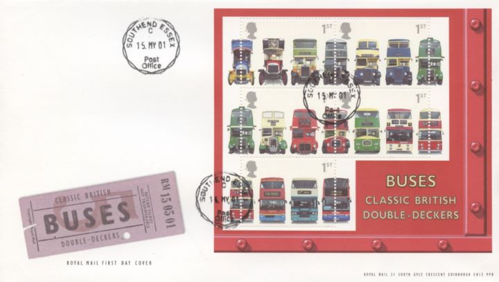 Double Decker Buses: Miniature Sheet, CDS Postmarks