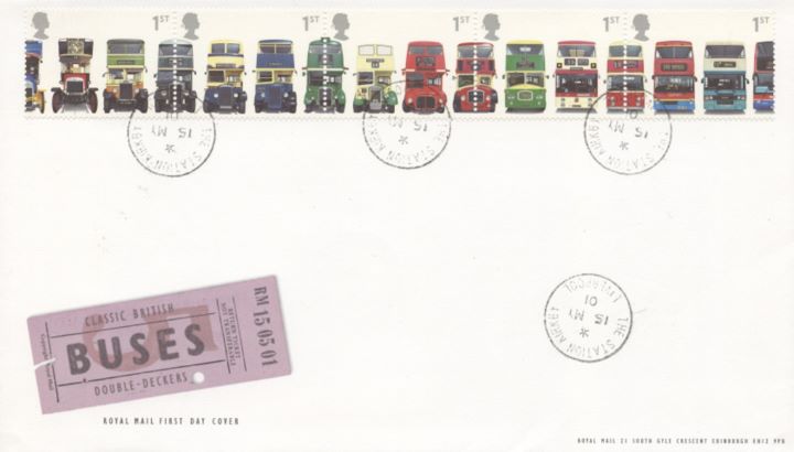 Double Decker Buses: Stamps, CDS Postmarks