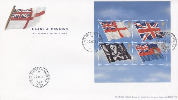 Flags & Ensigns: Miniature Sheet, CDS Postmarks