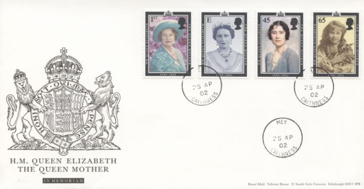 The Queen Mother - In Memoriam, CDS Postmarks