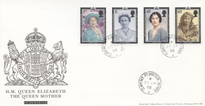 The Queen Mother - In Memoriam, CDS Postmarks