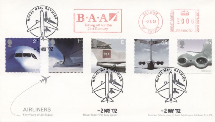 Airliners: Stamps, Meter Marks