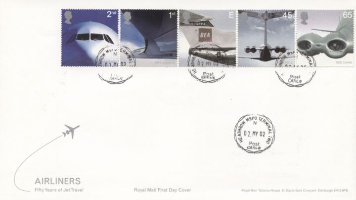 Airliners: Stamps, CDS Postmarks