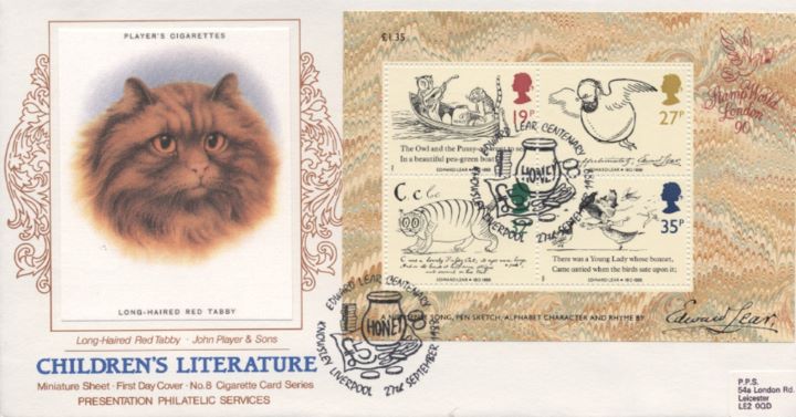 Edward Lear: Miniature Sheet, Long Haired Red Tabby