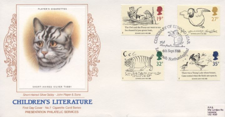 Edward Lear: Stamps, Short Haired Silver Tabby