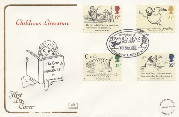 Edward Lear: Stamps, The Book of Nonsense