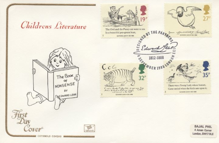 Edward Lear: Stamps, The Book of Nonsense