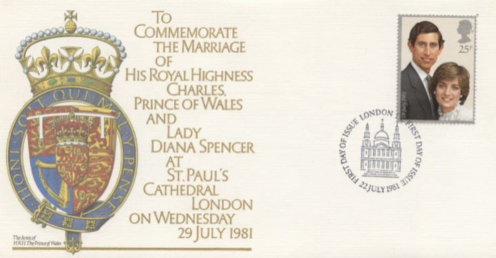 Royal Wedding 1981, The Arms of HRH The Prince of Wales