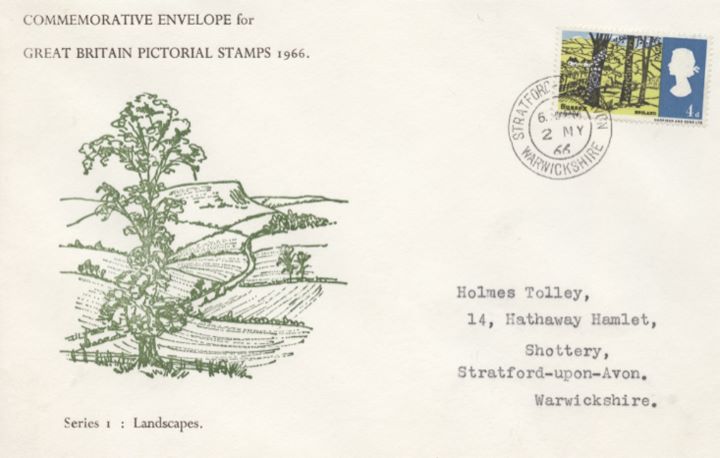 British Landscapes, Single Stamp Cover