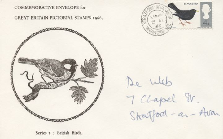 British Birds, Single Stamp Covers