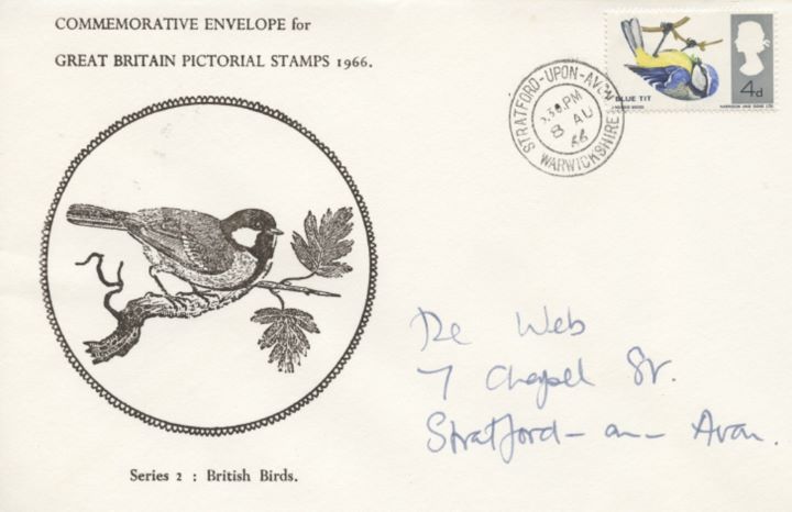 British Birds, Single Stamp Covers