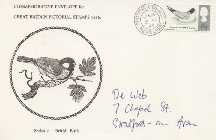 British Birds, Single Stamp Covers