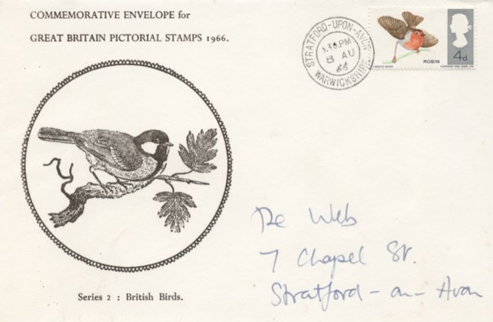 British Birds, Single Stamp Covers