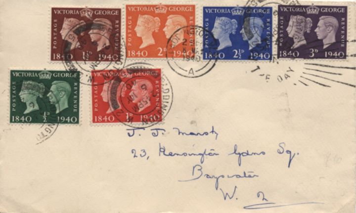 Postage Stamp Centenary, Plain Covers