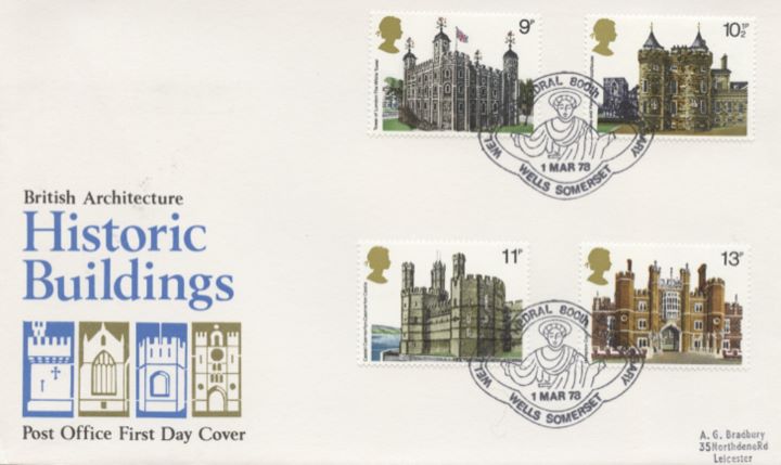 Historic Buildings: Stamps, Raven Cachet