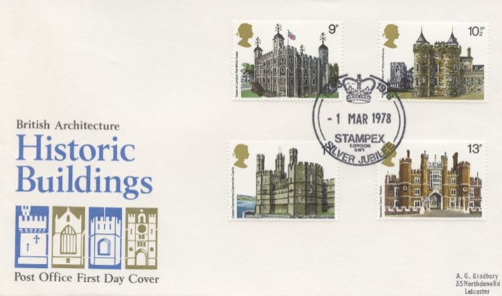 Historic Buildings: Stamps, Raven Cachet