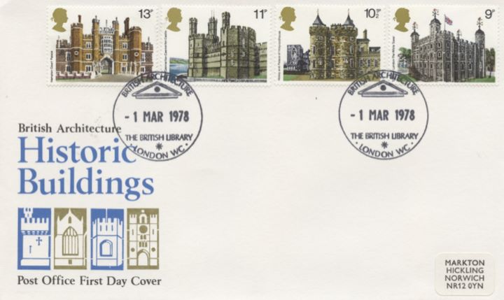 Historic Buildings: Stamps, Raven Cachet