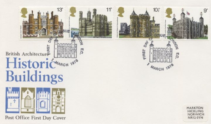 Historic Buildings: Stamps, Raven Cachet