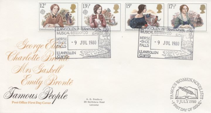 Famous Women Authors, Post Office special h/s covers