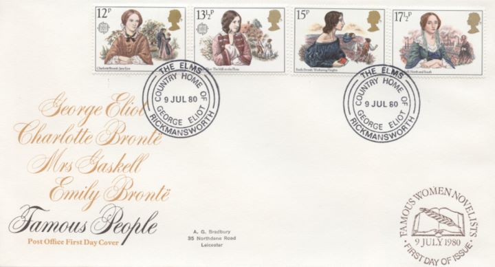 Famous Women Authors, Post Office special h/s covers