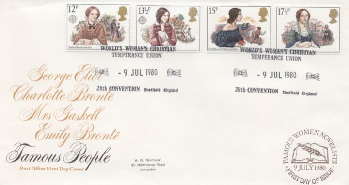 Famous Women Authors, Post Office special h/s covers