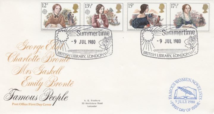 Famous Women Authors, Post Office special h/s covers