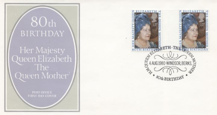 Queen Mother 80th Birthday, Post Office cover