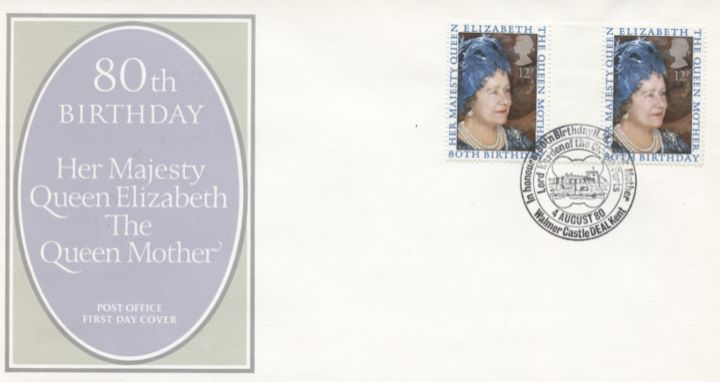 Queen Mother 80th Birthday, Post Office cover