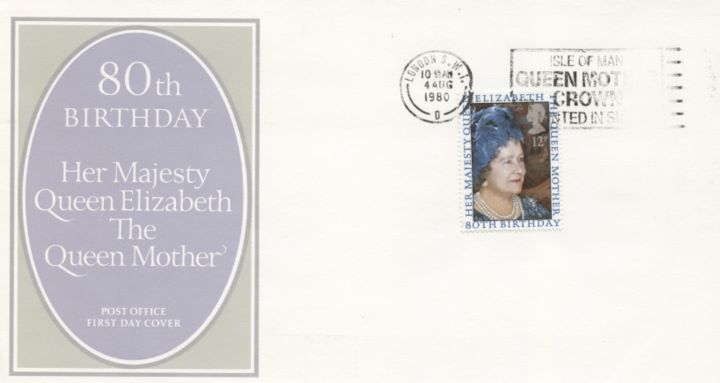 Queen Mother 80th Birthday, Post Office cover