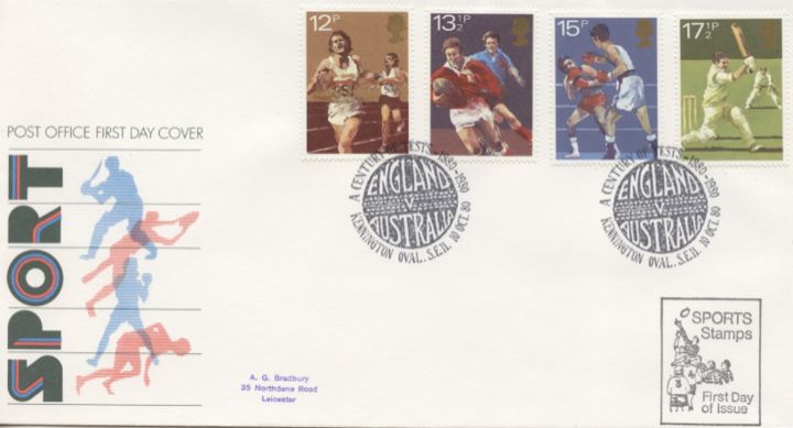 Sports Centenaries, Post Office cover