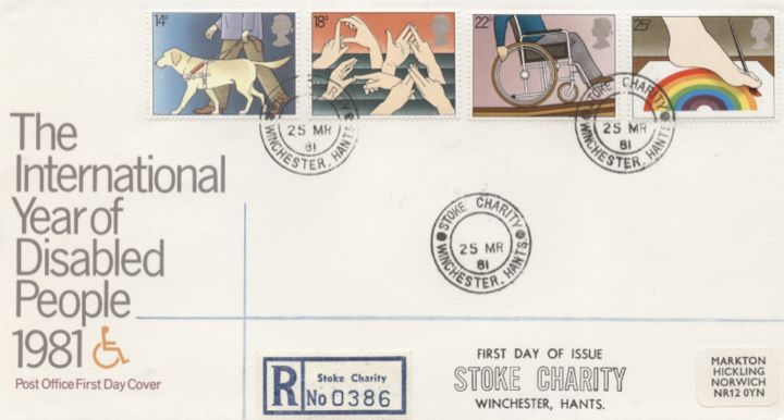 Year of the Disabled, CDS & Slogan postmarks