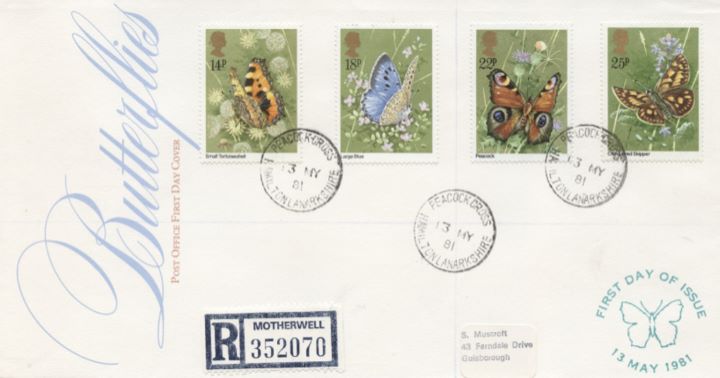 Butterflies, CDS postmarks