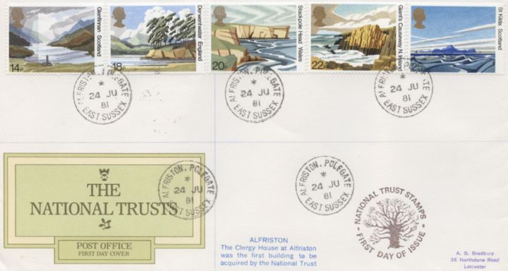 National Trusts, Various cds postmarks